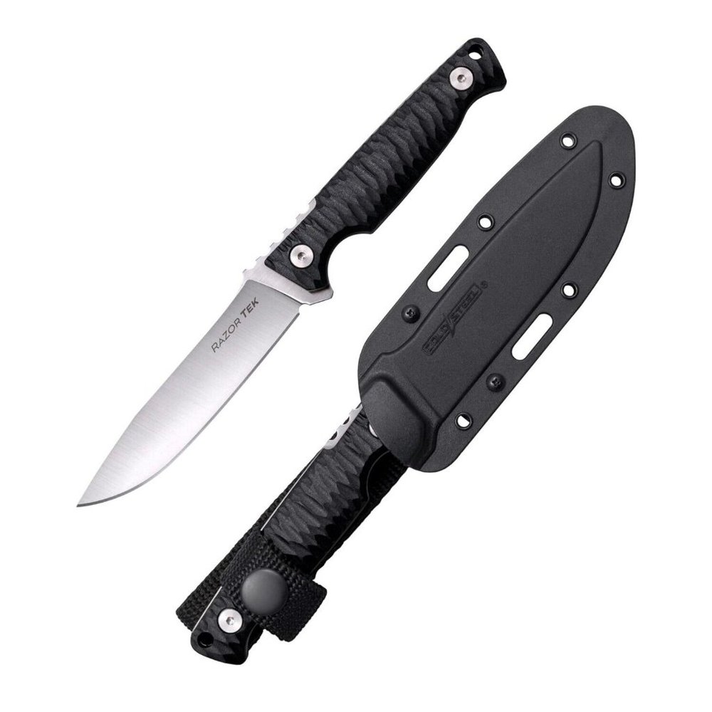 Cold Steel 4" RAZORTEK / 4" Blade / 3mm Thick / 4116SS Steel w/ Satin Finish